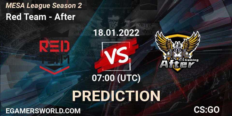 Red Team - After: прогноз. 20.01.2022 at 07:00, Counter-Strike (CS2), MESA League Season 2