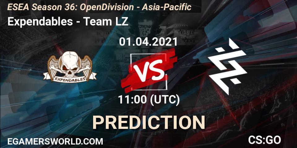 Expendables - Team LZ: прогноз. 02.04.21, CS2 (CS:GO), ESEA Season 36: Open Division - Asia-Pacific