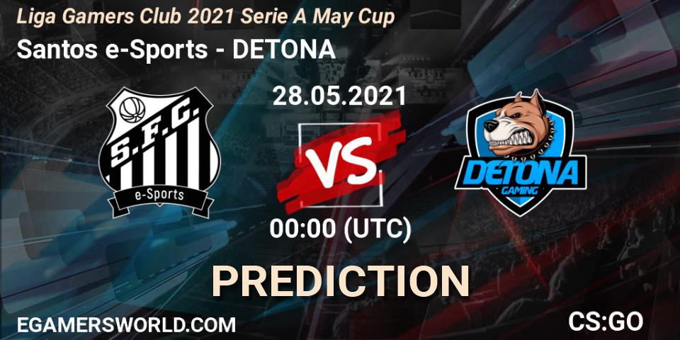 Santos e-Sports - DETONA: прогноз. 28.05.2021 at 00:00, Counter-Strike (CS2), Liga Gamers Club 2021 Serie A May Cup