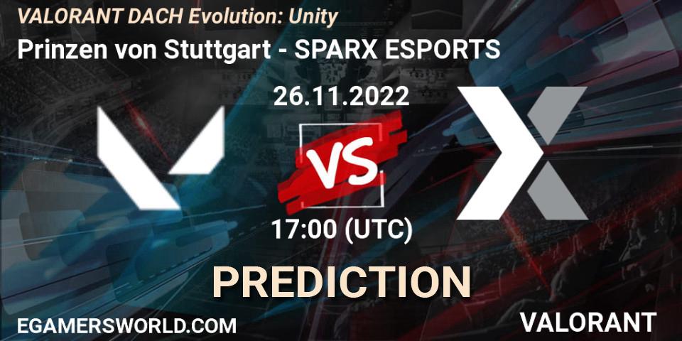 Prinzen von Stuttgart - SPARX ESPORTS: прогноз. 26.11.2022 at 17:00, VALORANT, VALORANT DACH Evolution: Unity