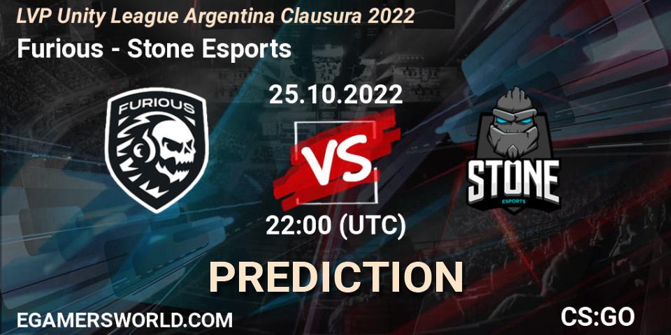 Furious - Stone Esports: прогноз. 25.10.2022 at 22:00, Counter-Strike (CS2), LVP Unity League Argentina Clausura 2022