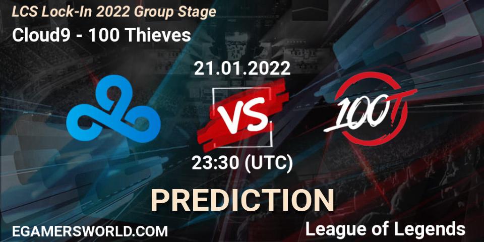 Cloud9 - 100 Thieves: прогноз. 21.01.2022 at 23:30, LoL, LCS Lock-In 2022 Group Stage
