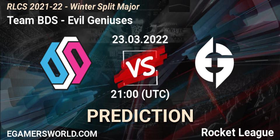 Team BDS - Evil Geniuses: прогноз. 23.03.2022 at 21:00, Rocket League, RLCS 2021-22 - Winter Split Major