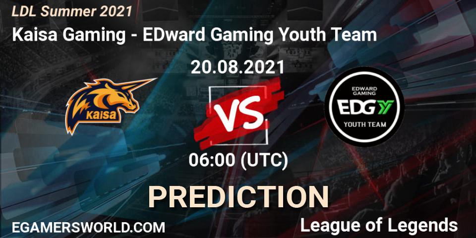 Kaisa Gaming - EDward Gaming Youth Team: прогноз. 20.08.2021 at 06:00, LoL, LDL Summer 2021