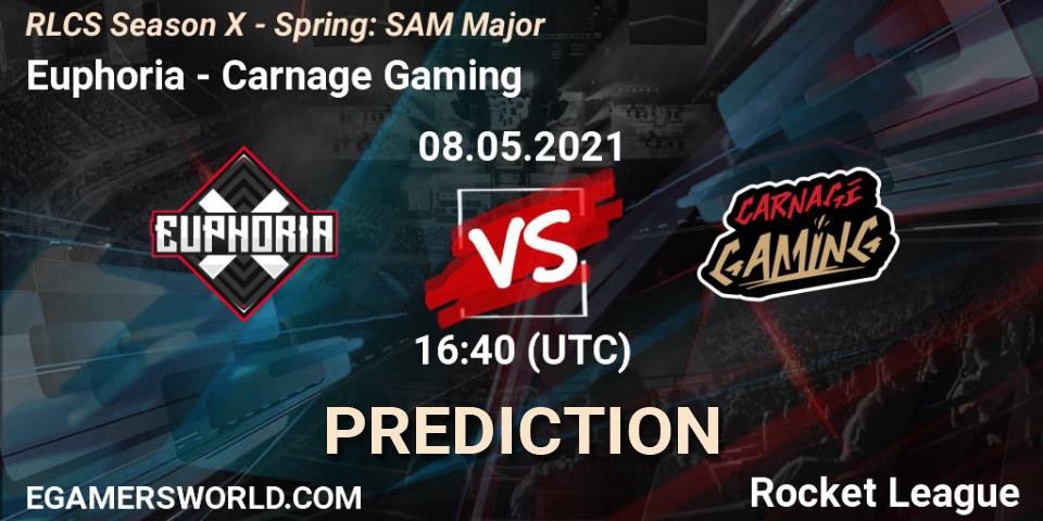 Euphoria - Carnage Gaming: прогноз. 08.05.2021 at 16:40, Rocket League, RLCS Season X - Spring: SAM Major