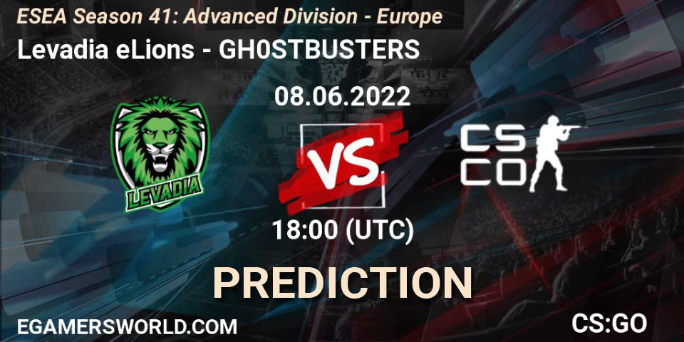 Levadia eLions - GH0STBUSTERS: прогноз. 08.06.2022 at 18:00, Counter-Strike (CS2), ESEA Season 41: Advanced Division - Europe