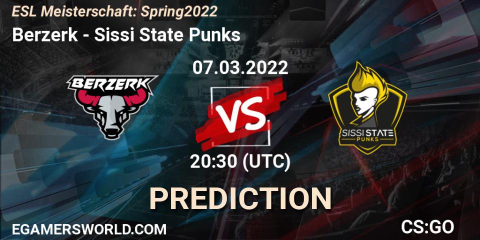 Berzerk - Sissi State Punks: прогноз. 07.03.2022 at 20:30, Counter-Strike (CS2), ESL Meisterschaft: Spring 2022