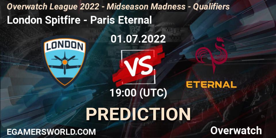 London Spitfire - Paris Eternal: прогноз. 01.07.22, Overwatch, Overwatch League 2022 - Midseason Madness - Qualifiers