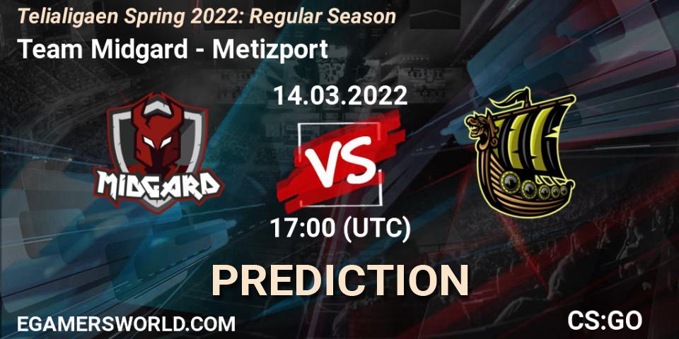 Team Midgard - Metizport: прогноз. 14.03.2022 at 17:00, Counter-Strike (CS2), Telialigaen Spring 2022: Regular Season
