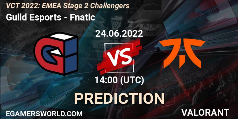 Guild Esports - Fnatic: прогноз. 24.06.2022 at 14:05, VALORANT, VCT 2022: EMEA Stage 2 Challengers