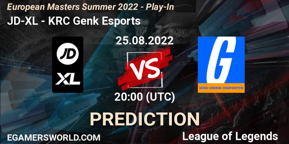 JD-XL - KRC Genk Esports: прогноз. 25.08.2022 at 20:00, LoL, European Masters Summer 2022 - Play-In