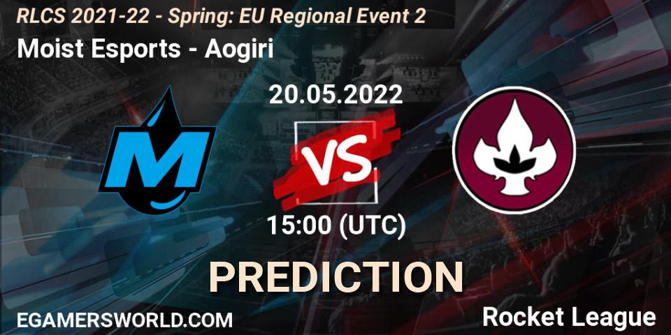 Moist Esports - Aogiri: прогноз. 20.05.2022 at 15:00, Rocket League, RLCS 2021-22 - Spring: EU Regional Event 2