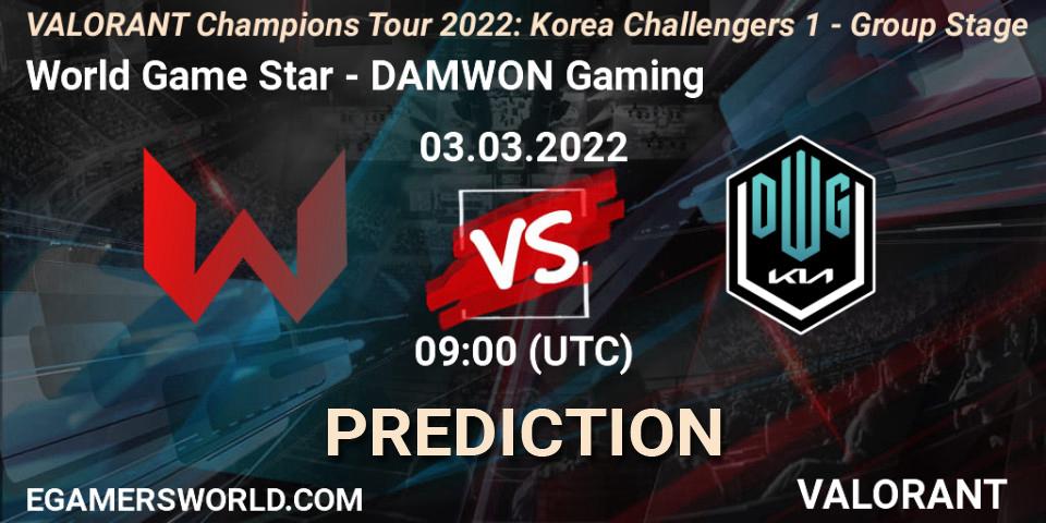 World Game Star - DAMWON Gaming: прогноз. 03.03.22, VALORANT, VCT 2022: Korea Challengers 1 - Group Stage