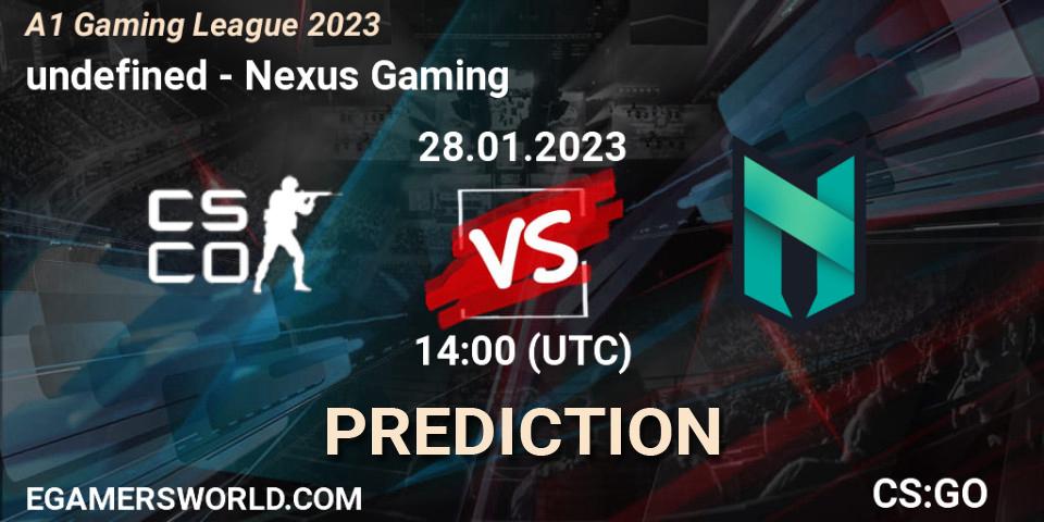 undefined - Nexus Gaming: прогноз. 28.01.23, CS2 (CS:GO), A1 Gaming League 2023