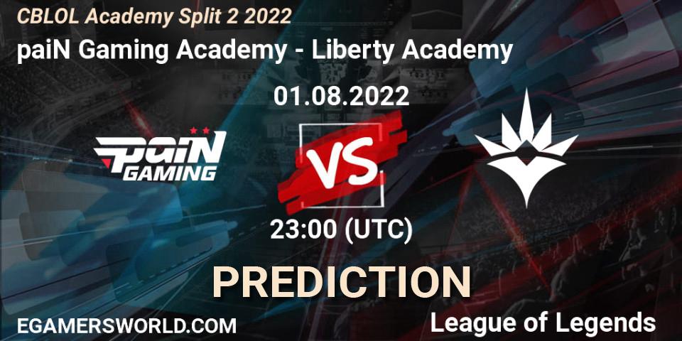 paiN Gaming Academy - Liberty Academy: прогноз. 01.08.2022 at 22:00, LoL, CBLOL Academy Split 2 2022