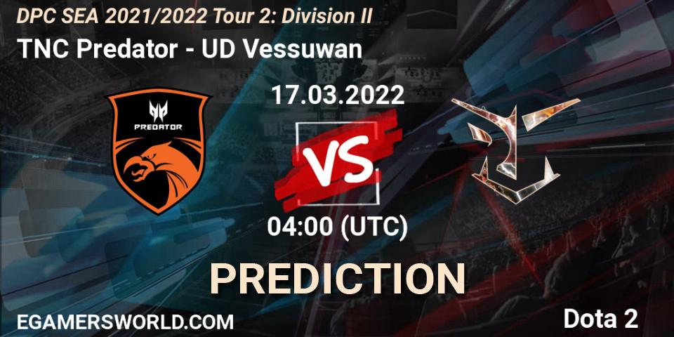 TNC Predator - UD Vessuwan: прогноз. 21.03.2022 at 13:00, Dota 2, DPC 2021/2022 Tour 2: SEA Division II (Lower)