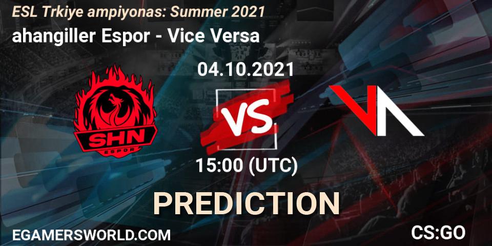 Şahangiller Espor - Vice Versa: прогноз. 04.10.2021 at 15:00, Counter-Strike (CS2), ESL Türkiye Şampiyonası: Summer 2021