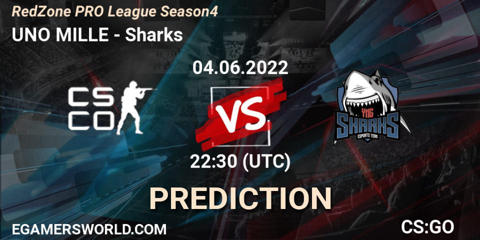 UNO MILLE - Sharks: прогноз. 05.06.2022 at 21:30, Counter-Strike (CS2), RedZone PRO League Season 4