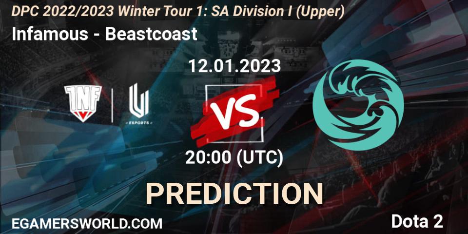Infamous - Beastcoast: прогноз. 12.01.2023 at 21:24, Dota 2, DPC 2022/2023 Winter Tour 1: SA Division I (Upper) 