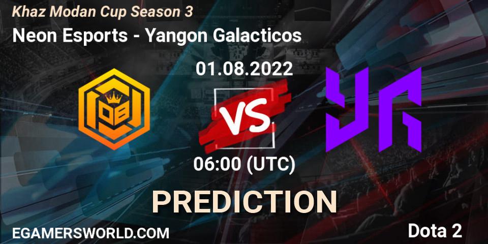 Neon Esports - Yangon Galacticos: прогноз. 01.08.2022 at 10:09, Dota 2, Khaz Modan Cup Season 3