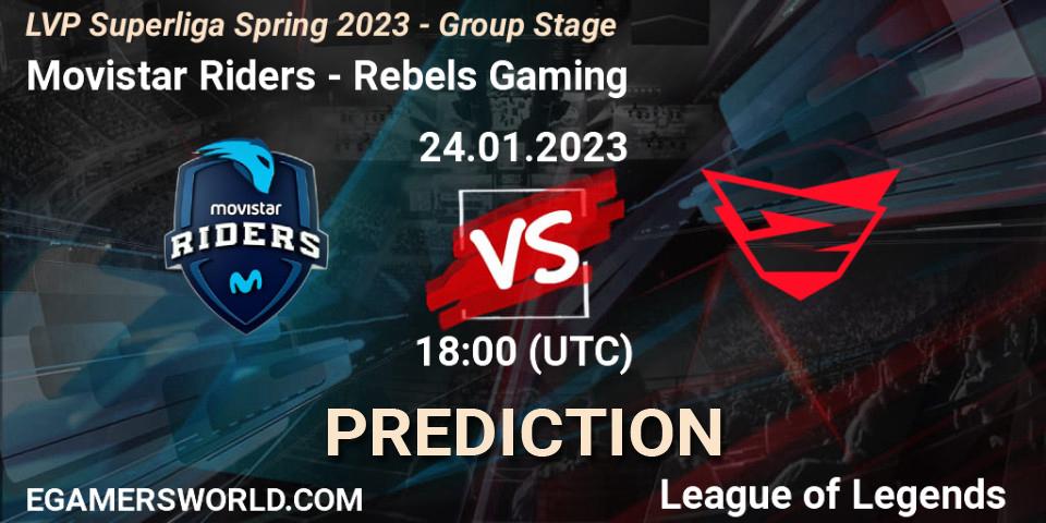 Movistar Riders - Rebels Gaming: прогноз. 24.01.2023 at 18:00, LoL, LVP Superliga Spring 2023 - Group Stage