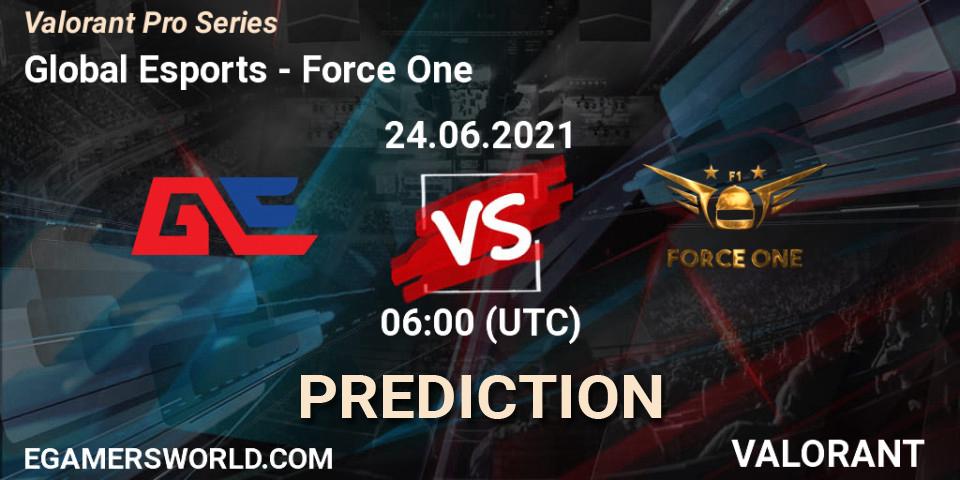 Global Esports - Force One: прогноз. 24.06.2021 at 06:00, VALORANT, Valorant Pro Series