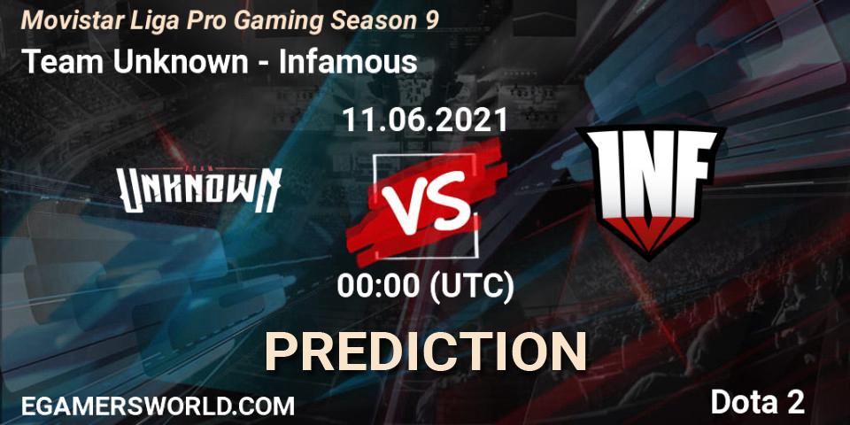 Team Unknown - Infamous: прогноз. 11.06.2021 at 00:04, Dota 2, Movistar Liga Pro Gaming Season 9