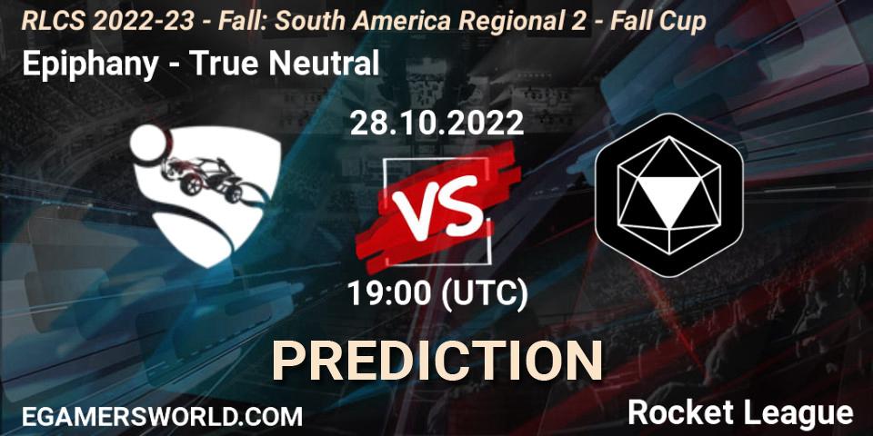 Epiphany - True Neutral: прогноз. 28.10.2022 at 19:00, Rocket League, RLCS 2022-23 - Fall: South America Regional 2 - Fall Cup