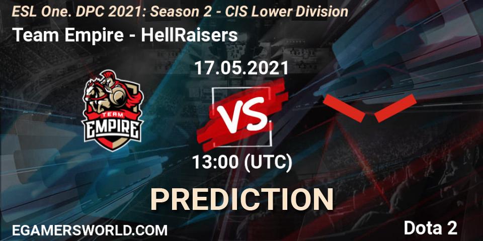Team Empire - HellRaisers: прогноз. 17.05.21, Dota 2, ESL One. DPC 2021: Season 2 - CIS Lower Division