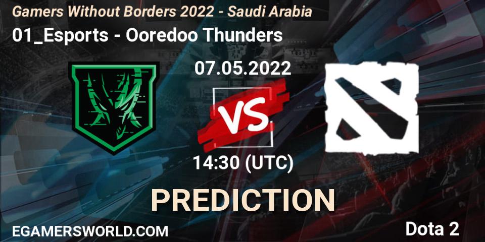 01_Esports - Ooredoo Thunders: прогноз. 07.05.2022 at 14:25, Dota 2, Gamers Without Borders 2022 - Saudi Arabia