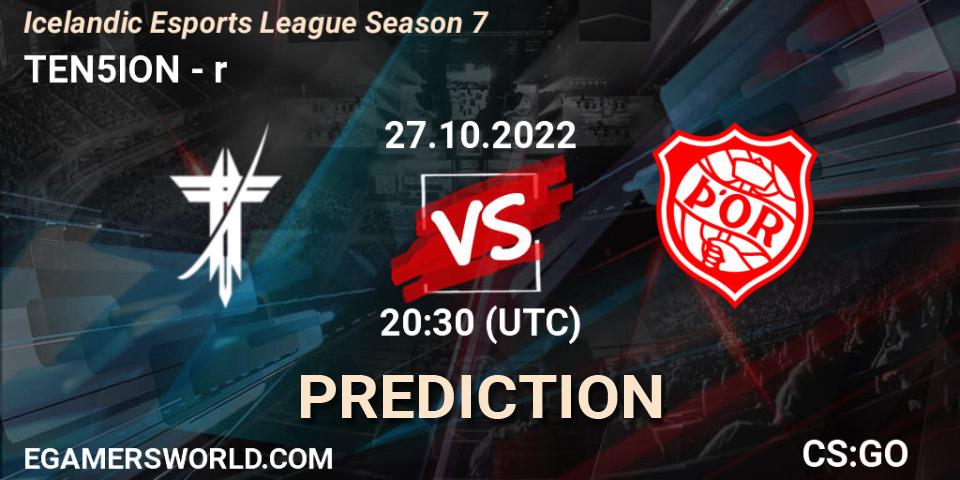TEN5ION - Þór: прогноз. 27.10.2022 at 20:30, Counter-Strike (CS2), Icelandic Esports League Season 7