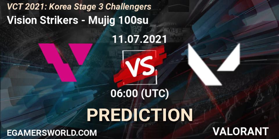 Vision Strikers - Mujig 100su: прогноз. 11.07.2021 at 06:00, VALORANT, VCT 2021: Korea Stage 3 Challengers