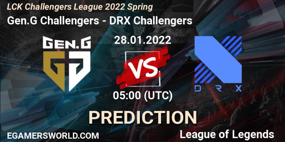 Gen.G Challengers - DRX Challengers: прогноз. 28.01.2022 at 05:00, LoL, LCK Challengers League 2022 Spring