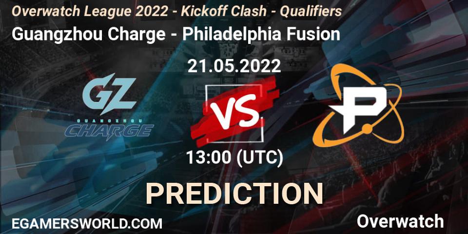 Guangzhou Charge - Philadelphia Fusion: прогноз. 22.05.2022 at 10:00, Overwatch, Overwatch League 2022 - Kickoff Clash - Qualifiers