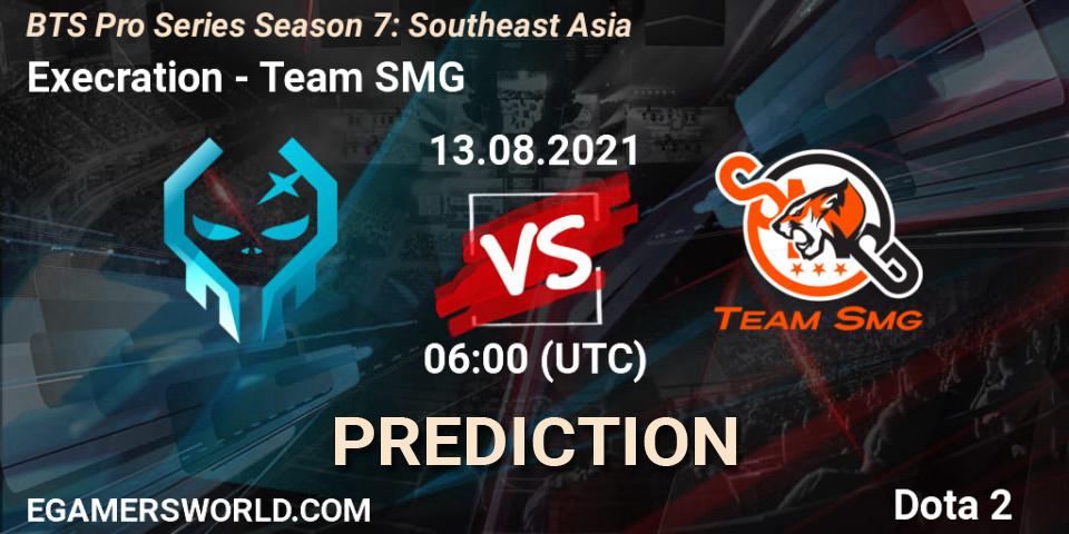 Execration - Team SMG: прогноз. 13.08.2021 at 06:03, Dota 2, BTS Pro Series Season 7: Southeast Asia