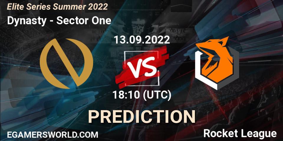 Dynasty - Sector One: прогноз. 13.09.22, Rocket League, Elite Series Summer 2022