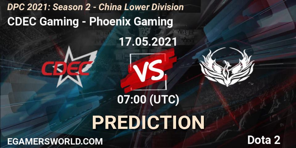 CDEC Gaming - Phoenix Gaming: прогноз. 17.05.2021 at 07:58, Dota 2, DPC 2021: Season 2 - China Lower Division