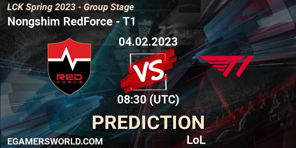 Nongshim RedForce - T1: прогноз. 04.02.23, LoL, LCK Spring 2023 - Group Stage