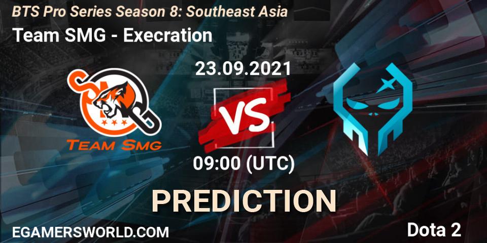 Team SMG - Execration: прогноз. 23.09.2021 at 09:01, Dota 2, BTS Pro Series Season 8: Southeast Asia