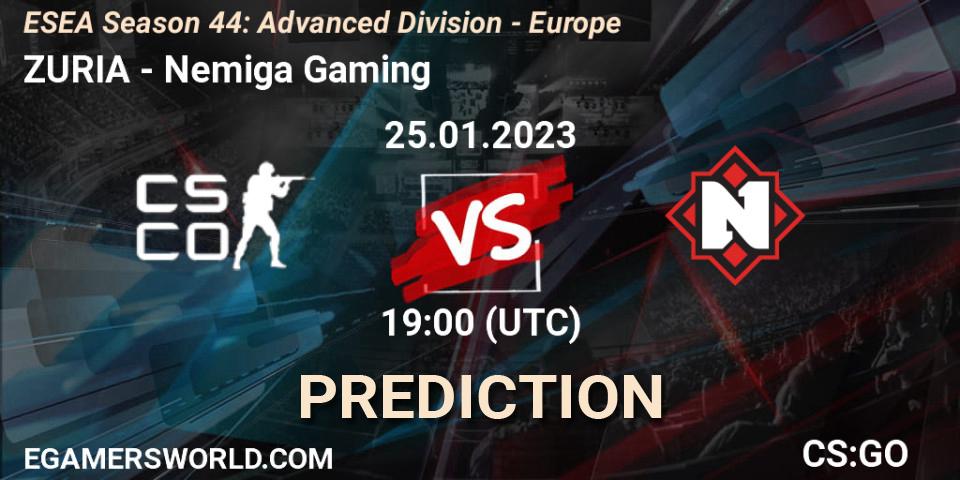 ZURIA - Nemiga Gaming: прогноз. 05.02.23, CS2 (CS:GO), ESEA Season 44: Advanced Division - Europe