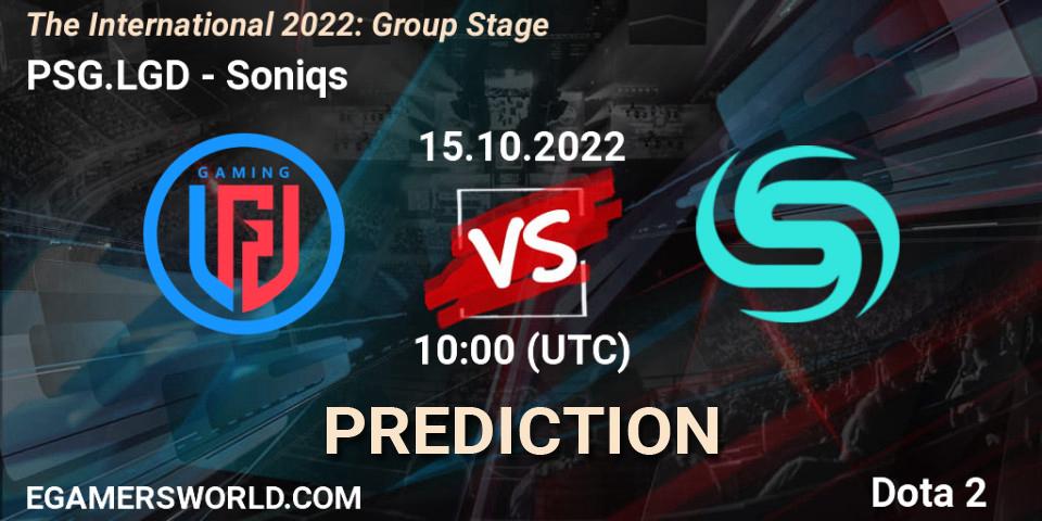 PSG.LGD - Soniqs: прогноз. 15.10.22, Dota 2, The International 2022: Group Stage