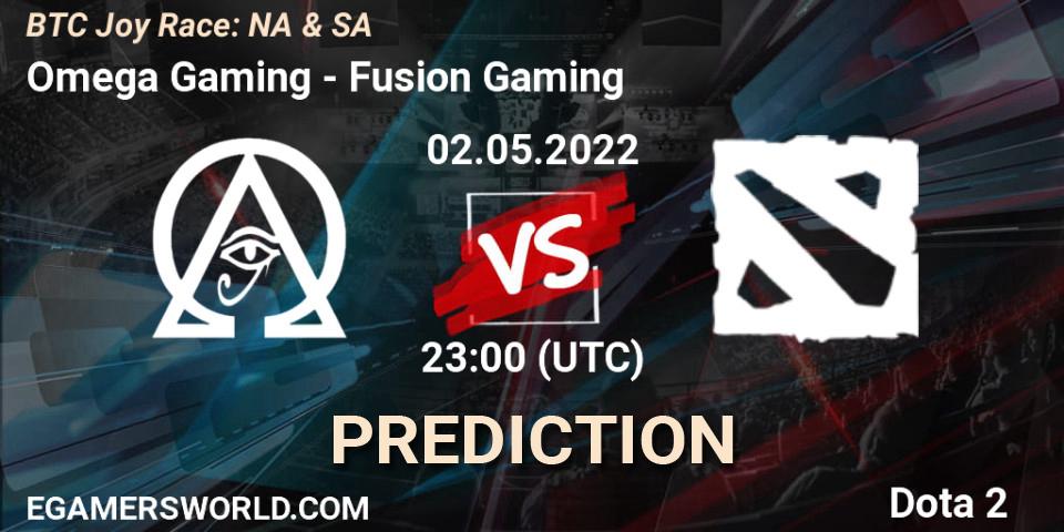 Omega Gaming - Fusion Gaming: прогноз. 07.05.2022 at 23:00, Dota 2, BTC Joy Race: NA & SA