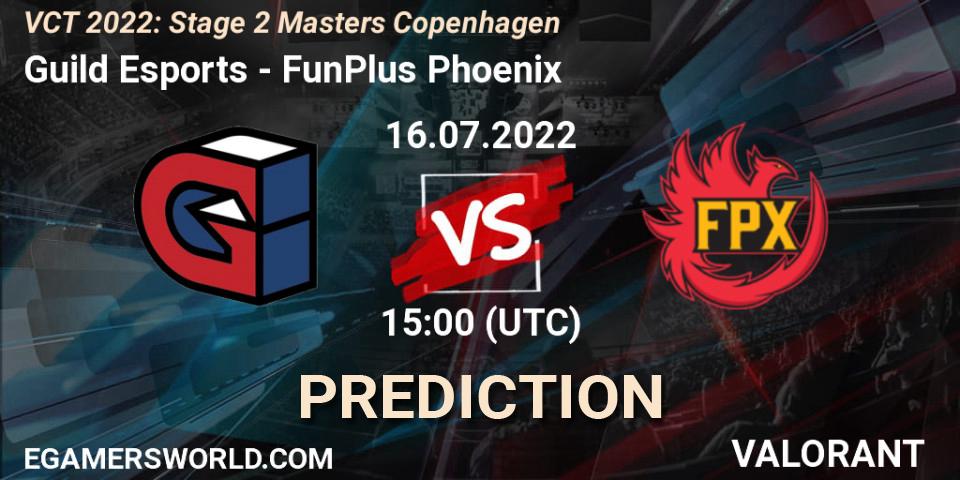 Guild Esports - FunPlus Phoenix: прогноз. 16.07.2022 at 15:15, VALORANT, VCT 2022: Stage 2 Masters Copenhagen