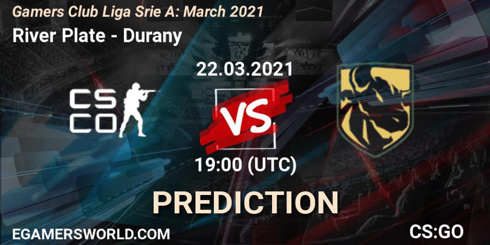 River Plate - Durany: прогноз. 22.03.2021 at 19:00, Counter-Strike (CS2), Gamers Club Liga Série A: March 2021