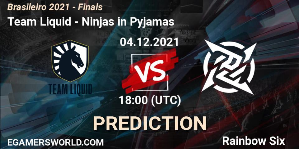 Team Liquid - Ninjas in Pyjamas: прогноз. 04.12.2021 at 18:00, Rainbow Six, Brasileirão 2021 - Finals
