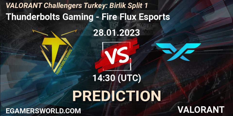 Thunderbolts Gaming - Fire Flux Esports: прогноз. 28.01.23, VALORANT, VALORANT Challengers 2023 Turkey: Birlik Split 1