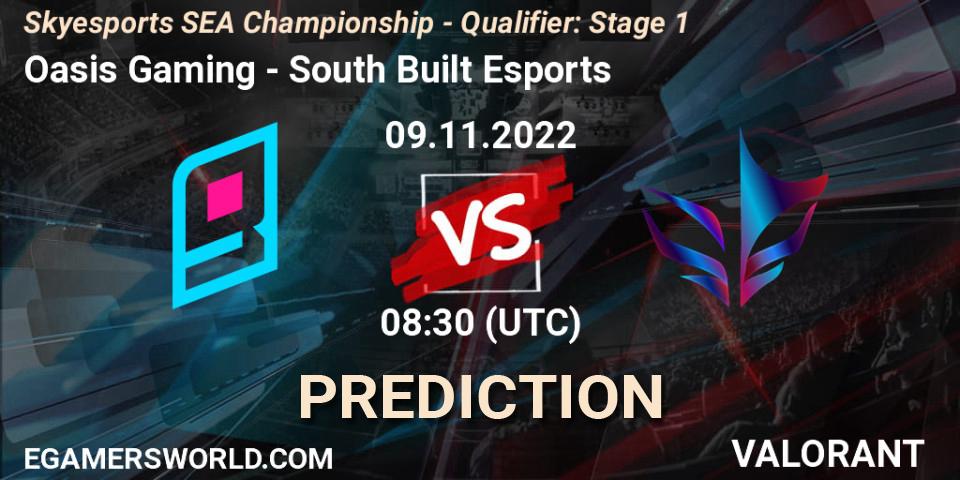 Oasis Gaming - South Built Esports: прогноз. 09.11.2022 at 08:30, VALORANT, Skyesports SEA Championship - Qualifier: Stage 1