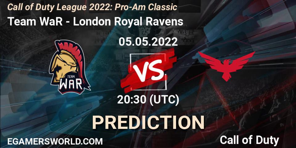 Team WaR - London Royal Ravens: прогноз. 05.05.22, Call of Duty, Call of Duty League 2022: Pro-Am Classic