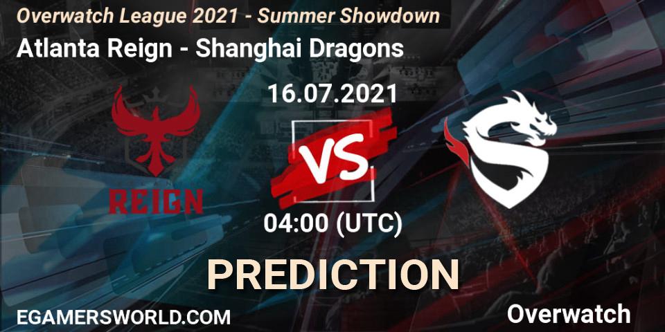 Atlanta Reign - Shanghai Dragons: прогноз. 16.07.2021 at 02:30, Overwatch, Overwatch League 2021 - Summer Showdown