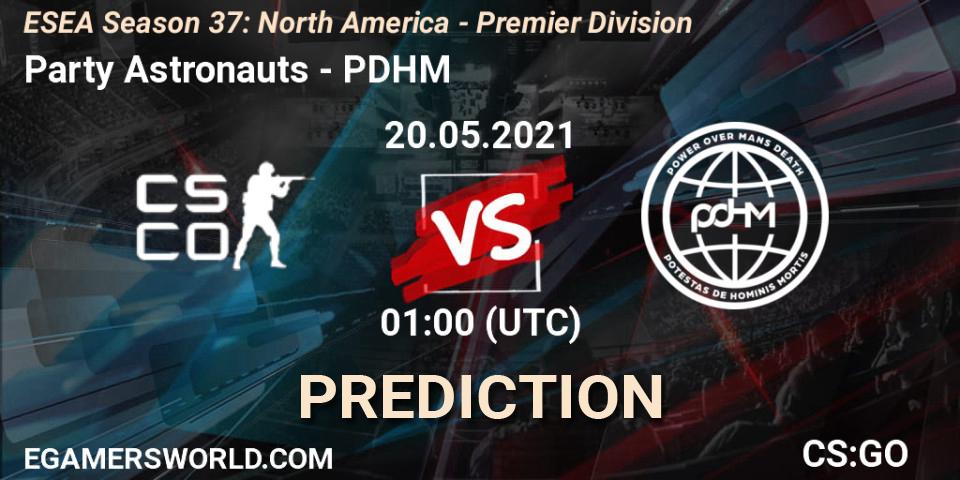 Party Astronauts - PDHM: прогноз. 20.05.2021 at 01:00, Counter-Strike (CS2), ESEA Season 37: North America - Premier Division